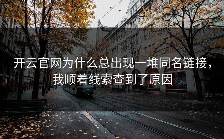 开云官网为什么总出现一堆同名链接,我顺着线索查到了原因 开云官网为什么总出现一堆同名链接,我顺着线索查到了原因